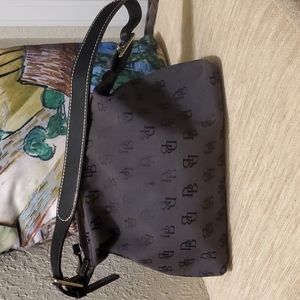 Dooney & Bourke Small Vintage Canvas Shoulder Hobo Bag.